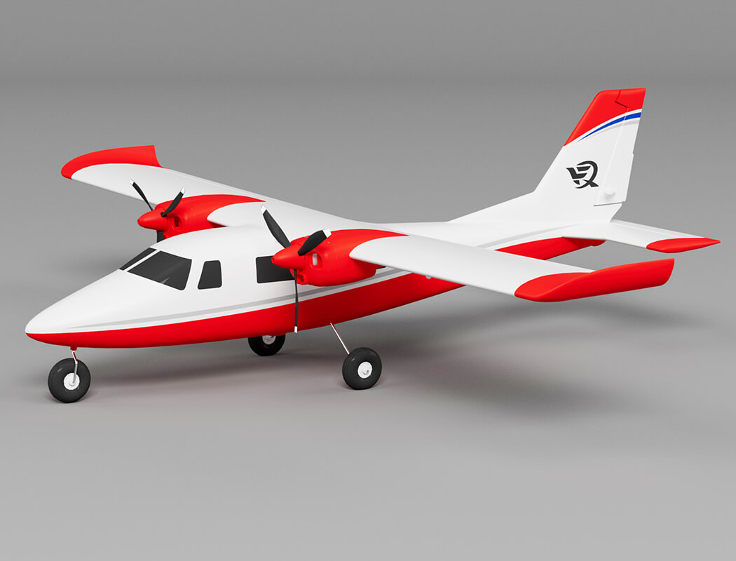 XFLY P68 Twin 850MM Wingspan ARTF - Rood