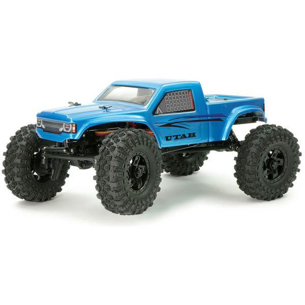 FTX Utah 1/18 Brushed Comp Low Profile Crawler RTR - Blauw