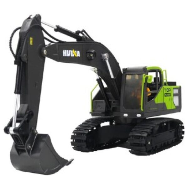 Huina 1/18 Graafmachine 2.4Ghz 13ch met gegoten graafbak - Groen/Zwart