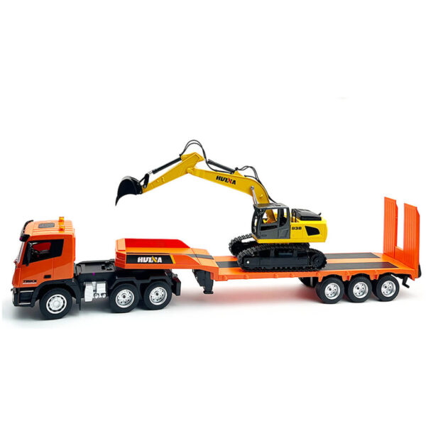 Huina RC 1/24 Platform Trailer (9CH) & Excavator (6CH) set