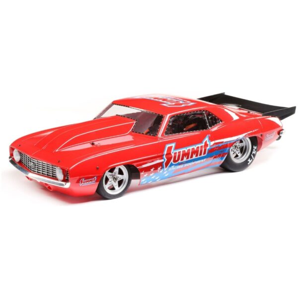 Losi 1/10 '69 Camaro 22S 2WD No Prep Drag Car Brushless RTR - Rood