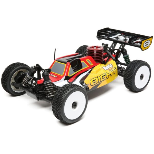 Losi 1/8 8IGHT 4WD Nitro Buggy RTR - Rood/Geel