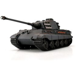 Torro Pro-Edition RC Tank 1/16 Königstiger grijs IR + Rook in luxe houten krat