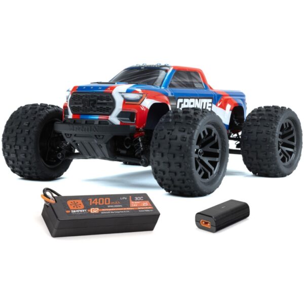 Arrma Granite Grom 4x4 Mega 1/18 electro monster truck RTR - Blauw