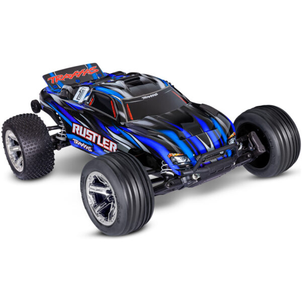 Traxxas Rustler 2WD BL-2S HD Brushless RTR - Blauw