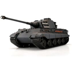 Torro Pro-Edition RC Tank 1/16 Königstiger grijs IR + Rook in luxe houten krat