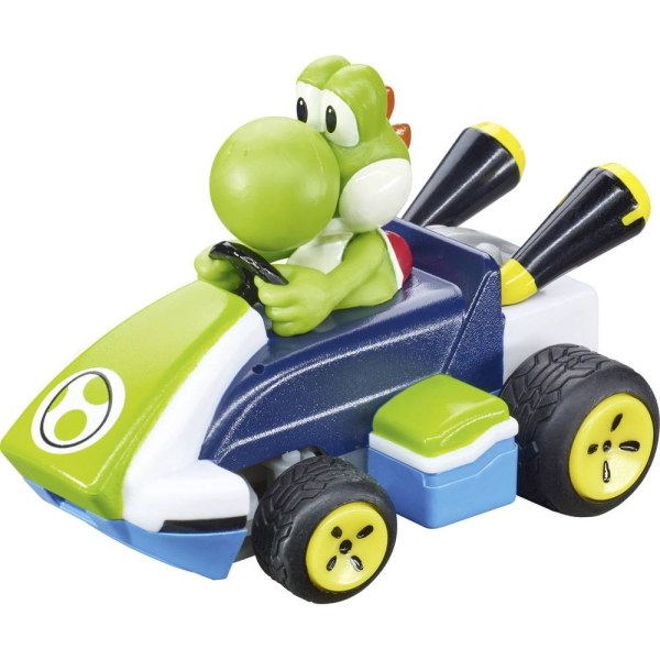 Carrera 370430034 CARRERA - 2.4GHz Mario Kart Mini RC - Yoshi Paperbox 1:50 RC auto Elektro Straatmodel, Racewagen Incl. accu en laadkabel